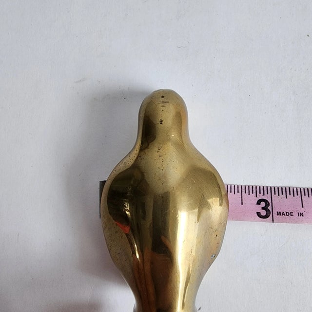 Mid Century Brass Penguin Figurine Vintage 1970s Petite 3.5” Tall For Sale - Image 10 of 11