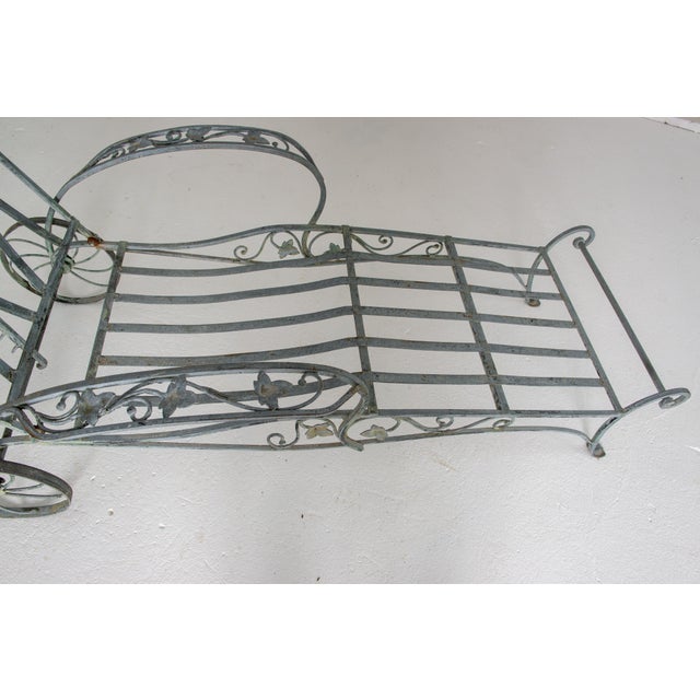 1940s Salterini Wrought Iron Chaise Lounge, Attributed For Sale In New York - Image 6 of 13