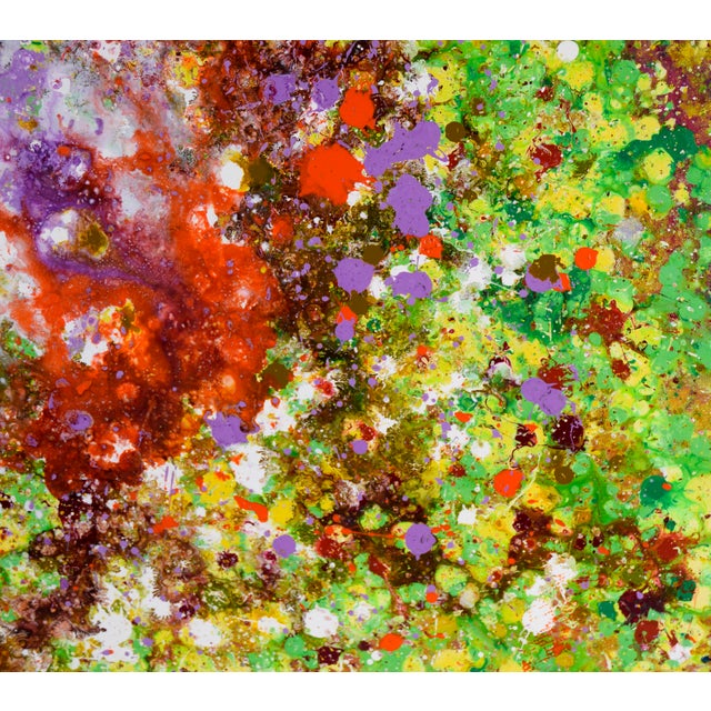 Textile "Splash" - Abstract Expressionist Composition in Acrylic on Canvas by Charles David Francis For Sale - Image 7 of 9