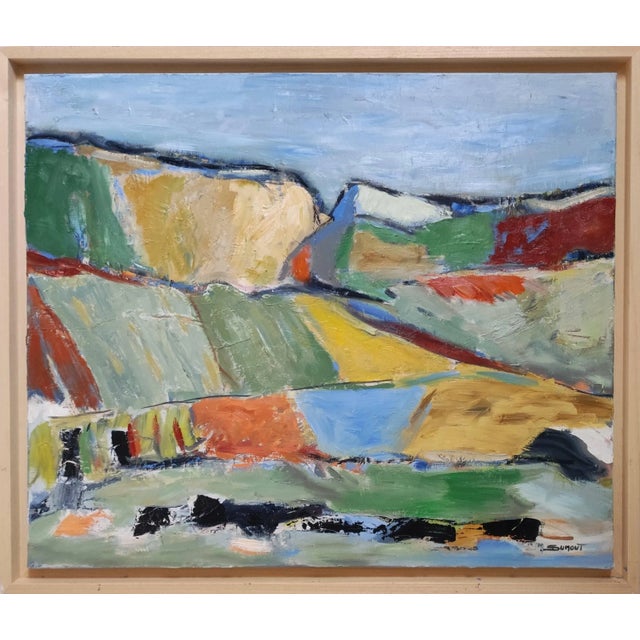 A L'orée Des Champs, Oil on Canvas, Landscape by Sophie Dumoont For Sale