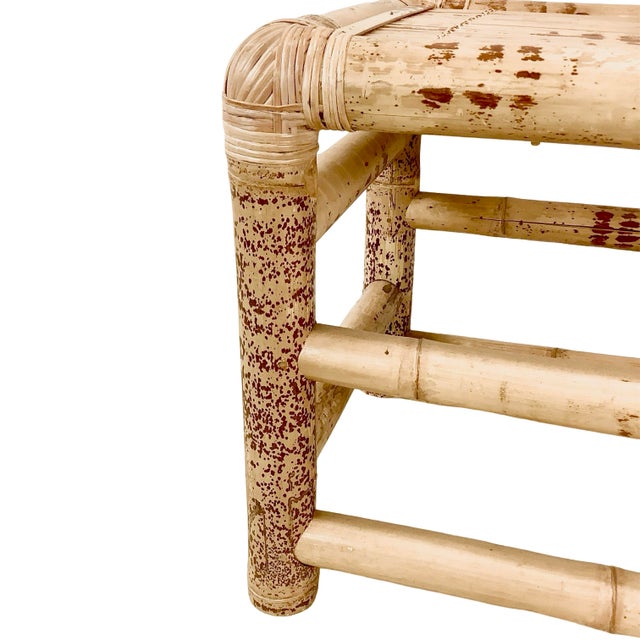 Vintage Natural Bamboo Side Chair With Wrapped Details For Sale - Image 16 of 18
