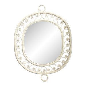 Wicker Peacock Style Boho Mirror