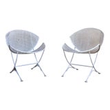 Mid-Century Pair of Wrought Iron Patio Chairs by Maurizio Tempestini for Salterini For Sale