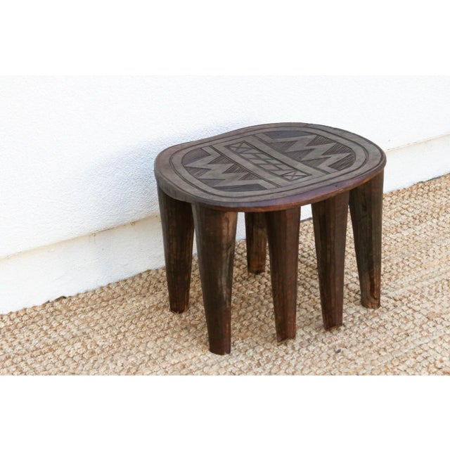 Tribal Authentic African Tribal Stool For Sale - Image 3 of 7