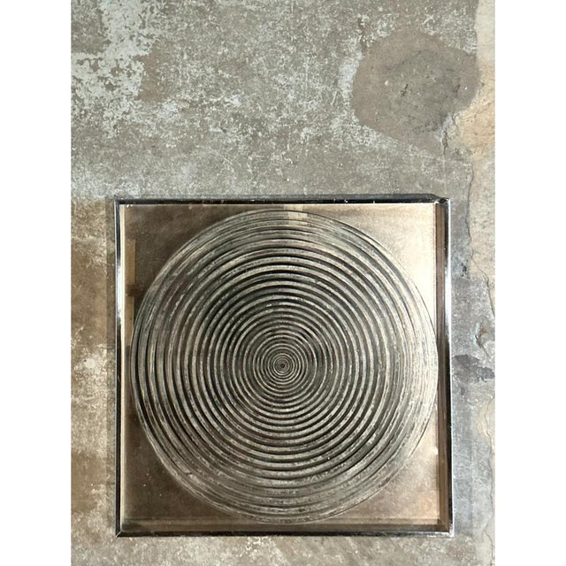 Vintage Geometric Metal and Mirror For Sale In West Palm - Image 6 of 14