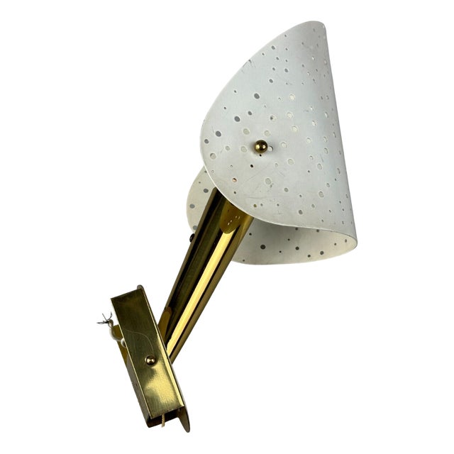 Wall Lamp Brass & Metal Design by Ernest Igl for Hillbrand, 1950s For Sale