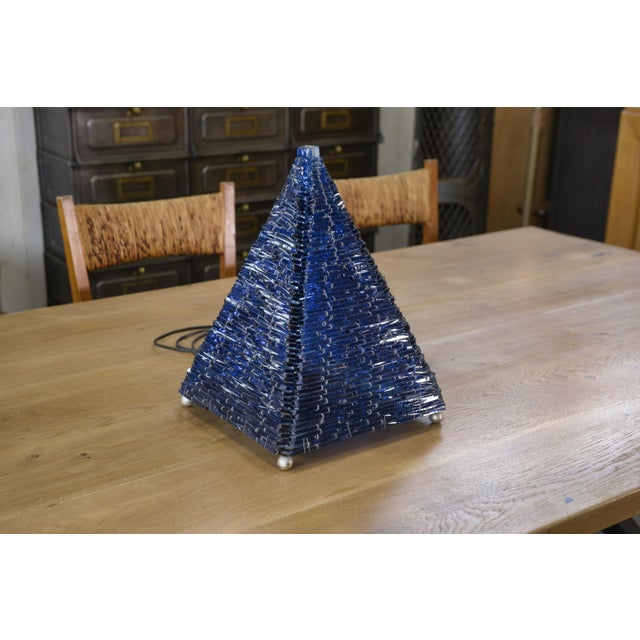 Table Lamp in Raw Glass Mosaic, 1970s For Sale - Image 4 of 6