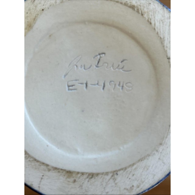 Mid-Century Modern 1948 Vintage Signed Vase Purple Mint Condition 9.5" Tall For Sale - Image 3 of 6