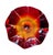 Blenko 1960s Blenko Red Orange Footed Ruffled Blown Amberina Glass Compote Bowl For Sale - Image 4 of 7