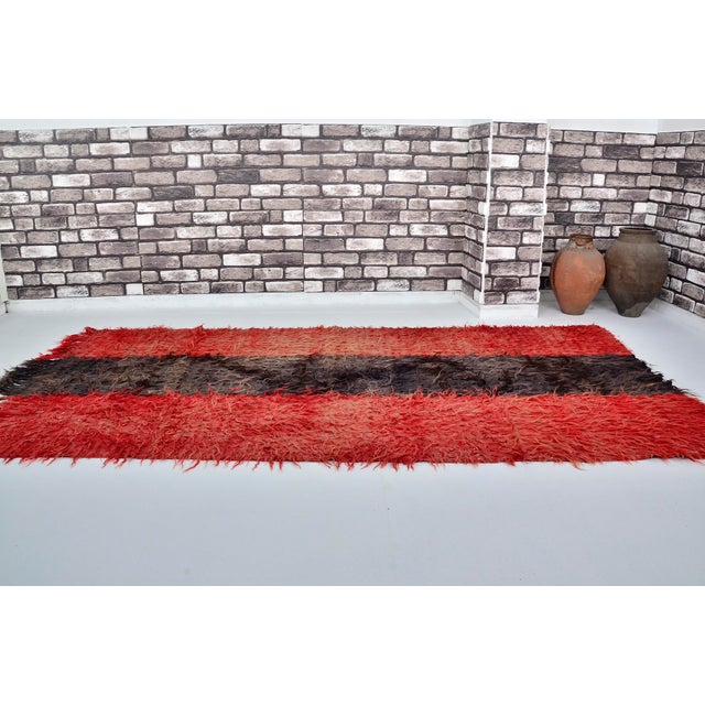 Textile Vintage Anatolian Angora Wool Carpet For Sale - Image 7 of 10