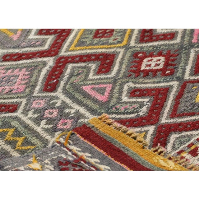 1950s Turkish Kilim For Sale - Image 4 of 6