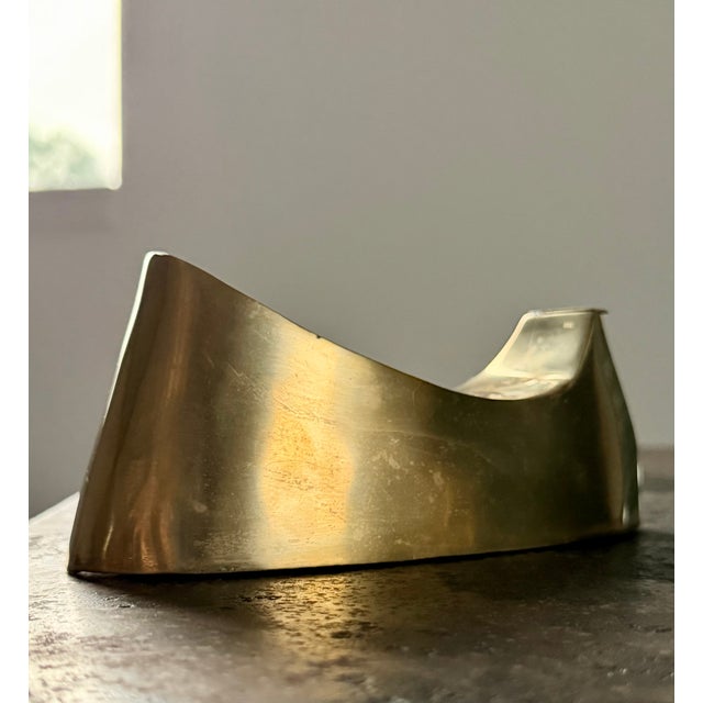 Cast Brass Tape Dispenser + Brass Clothespin Card Holder, Set of 2 For Sale - Image 11 of 17