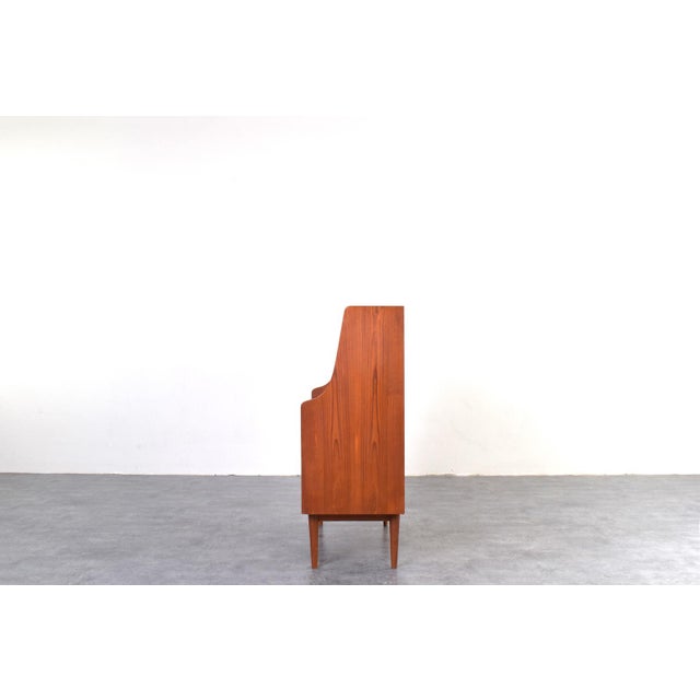 Brown Mid-Century Modern Danish Teak Secretaire by Gunnar Nielsen for Tibergaard, 1960s For Sale - Image 8 of 18