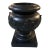 Vintage Hollywood Regency Style Black Resin Acanthus Leaf Cachepot Urn For Sale