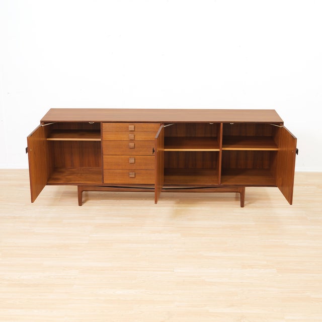 Wood Large Mid Century Teak Credenza by Ib Kofod Larsen for G Plan For Sale - Image 7 of 10