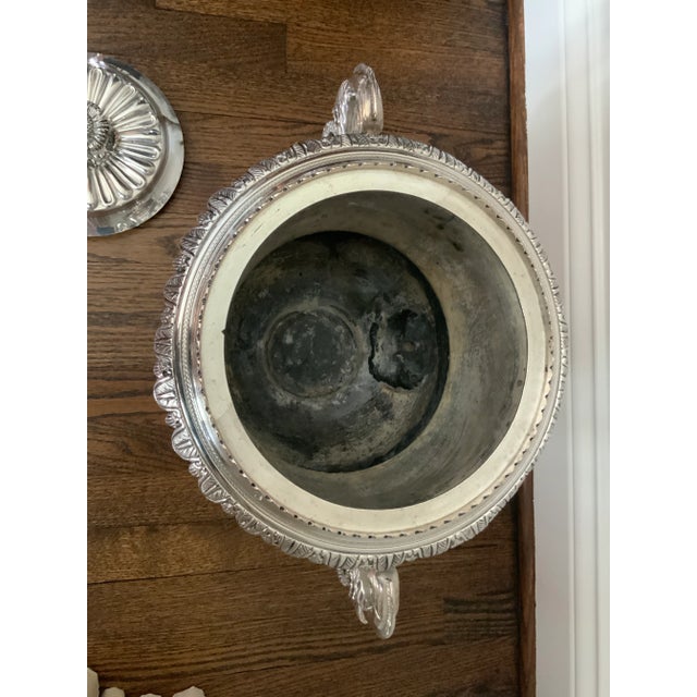 Vintage English, Silver Plated, Coffee Urn / Samovar/Margarita/Ice Tea/Planter For Sale - Image 9 of 12