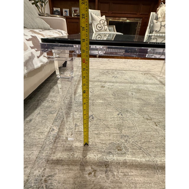 Postmodern Glass and Lucite CocktailTable by Shahrooz For Sale - Image 3 of 6