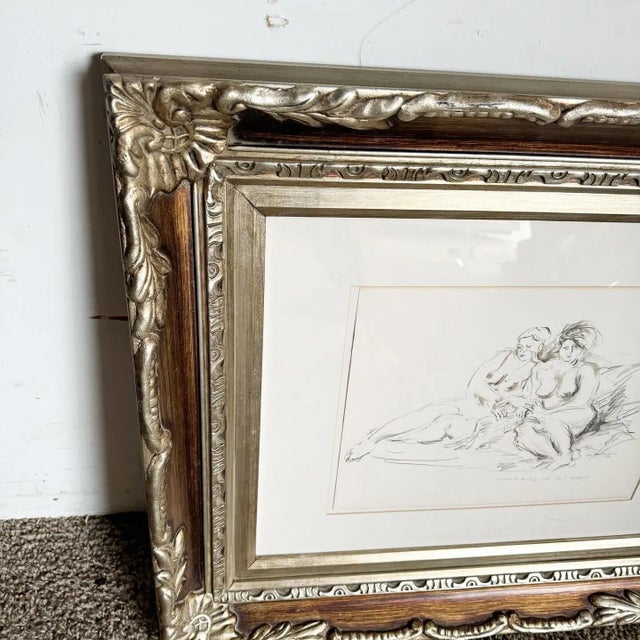 Realism Framed Nude Art “two Girls Reclining” by Ira Moskowitz For Sale - Image 3 of 6