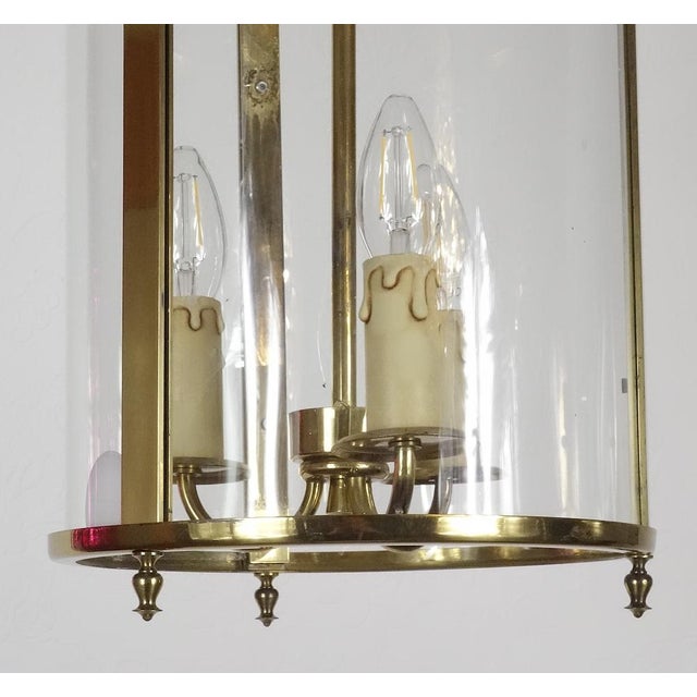 Vintage Brass & Glass Hollow Ceiling Lamp, 1960s For Sale - Image 4 of 10
