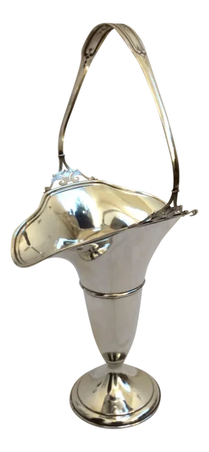 Late 19th Century Silver Basket Vase