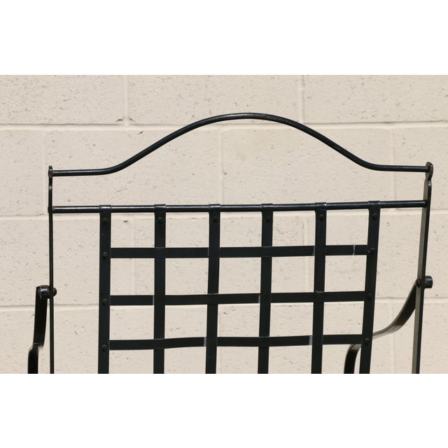 Pair of 1970s Wrought Iron Folding Patio Chairs by Hervé Baume | Outdoor Armchairs | France For Sale - Image 12 of 18