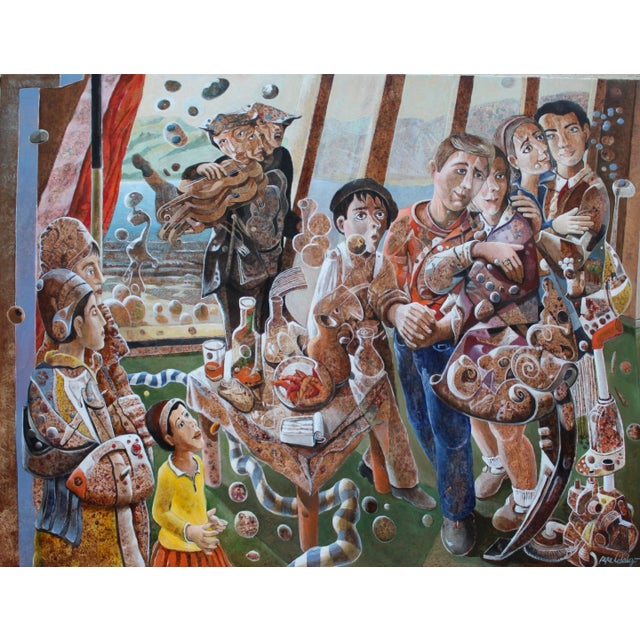 Pepe Hidalgo, The Violinist, 2020, Acrylic on Canvas, in Flawless conditions. Designed from 2000 This piece has an...