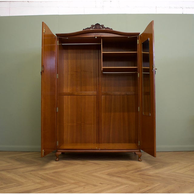 1950s Vintage Queen Ann Style Wardrobe, 1950s For Sale - Image 5 of 12