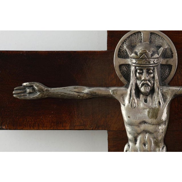 Large Art Deco Crucifix, Belgium, 1920s For Sale - Image 9 of 11