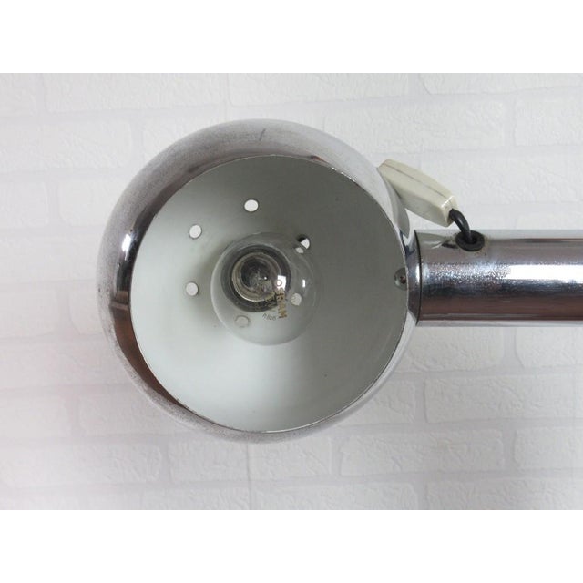 Metal Space Age Adjustable Floor Lamp in Chrome and Steel, 1970s For Sale - Image 7 of 9