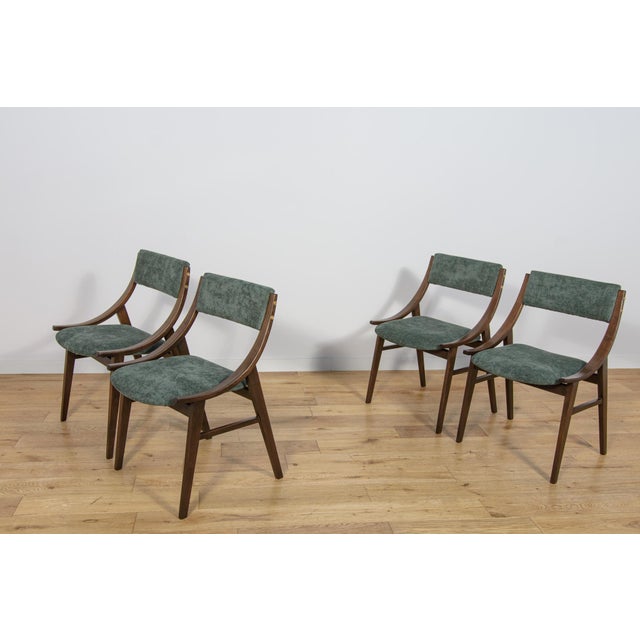 1970s Ski Jumper Chairs by Juliusz Kędziorek for Zamojska, Poland, 1970s, Set of 4 For Sale - Image 5 of 18