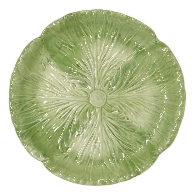 The Mane Lion Handcrafted Italian Radicchio Cabbage Dinner Plates, Light Green – Set of Four For Sale