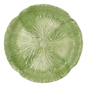 The Mane Lion Handcrafted Italian Radicchio Cabbage Dinner Plates, Light Green – Set of Four