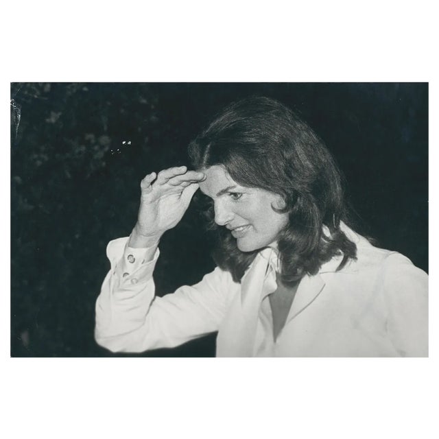 Jackie Kennedy, Black and White Photography, 1970s For Sale