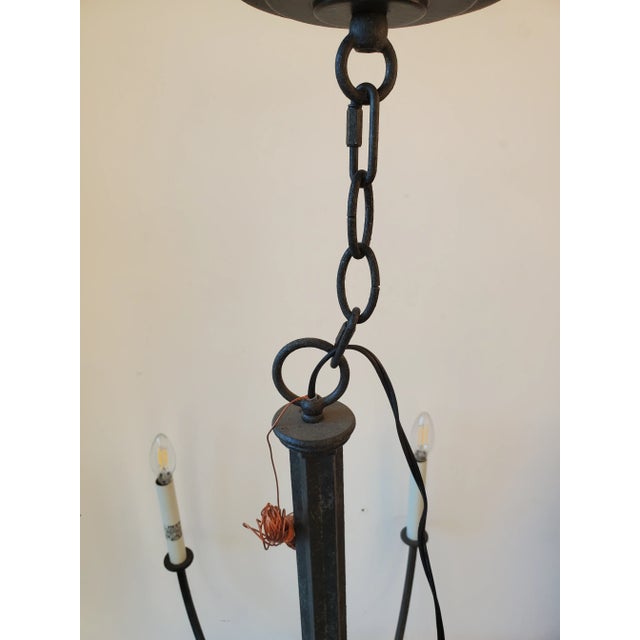 Visual Comfort Iron Chandelier For Sale - Image 10 of 10