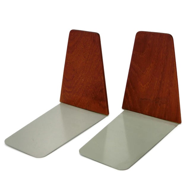 1960s Mid-Century Danish Teak Bookends attributed to Kai Kristiansen for Feldballes, 1960s, Set of 2 For Sale - Image 5 of 5