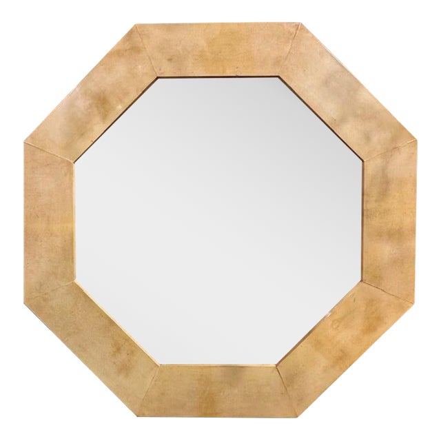 Modern Karl Springer Design Octagonal Mirror For Sale