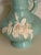 Green Vintage Weller Pottery Urn Vase Green White Flowers For Sale - Image 8 of 9