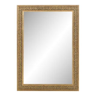 Regency Painted Giltwood Mirror With Scrolling Vines For Sale