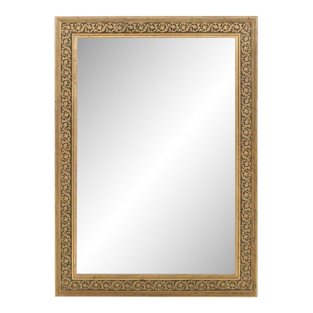Regency Painted Giltwood Mirror With Scrolling Vines For Sale