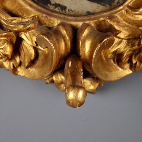 Gilded Carved Mirror For Sale - Image 5 of 8