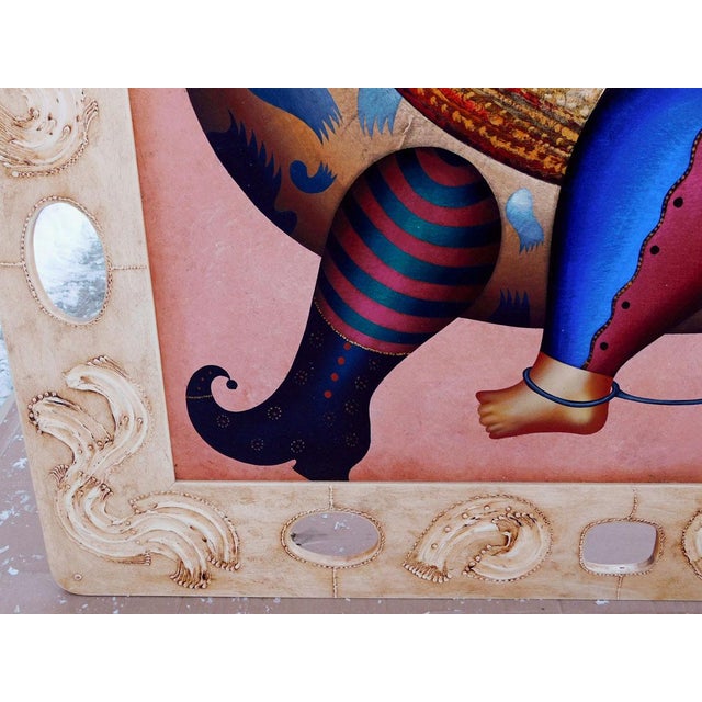 1990s Anton Arkhipov Revelry Hand Signed Original Paining Custom Framed by Artist For Sale - Image 5 of 9