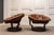 Leather Convair Swivel Chairs attributed to Oddmund Vad for Vad Trevarefabrikk, 1970, Set of 2 For Sale - Image 9 of 15