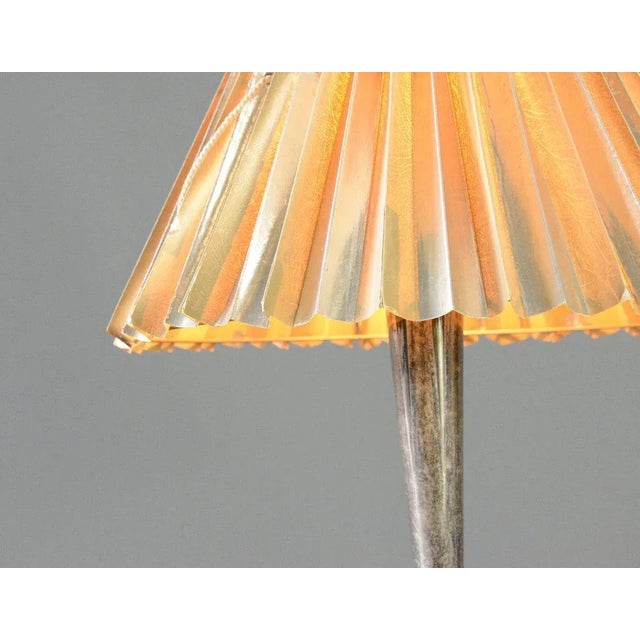 Table lamp by wmf ikora circa 1920s. Silver plated brass base with black stripe detailing - original silver paper shade -...