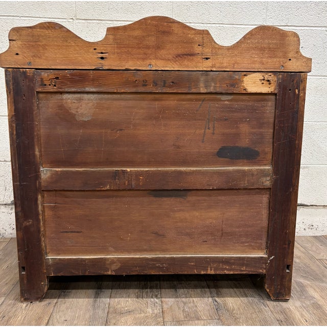 Brown Antique Victorian Dresser or Chest With Three Drawers For Sale - Image 8 of 9