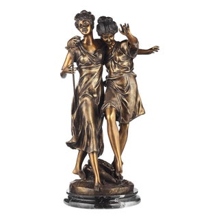 Tarantella Dancer, Bronze on Marble Base For Sale