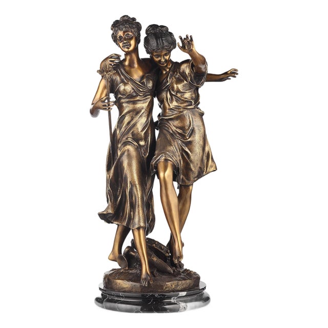 Tarantella Dancer, Bronze on Marble Base For Sale