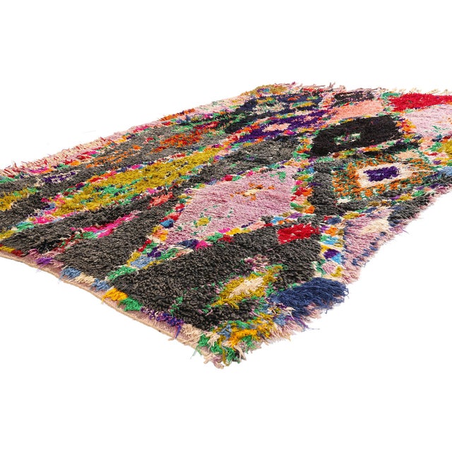 22018 Vintage Azilal Moroccan Rug, 04'10 x 07'08. The Matriarch's Legacy: A Vintage Azilal Moroccan Masterpiece of Boho...