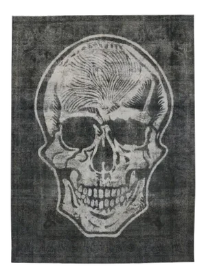 Vintage Skull Rug Inspired by Alexander McQueen - 9'8" X 13'1"