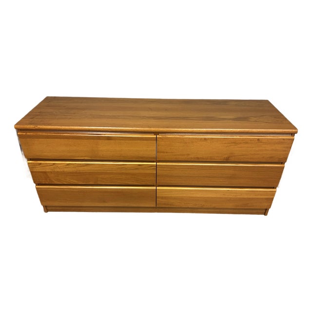Vintage Danish Modern Teak 6-Drawer Dresser For Sale
