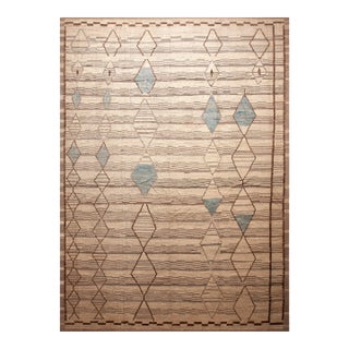 Large Geometric Tribal Modern Area Rug For Sale